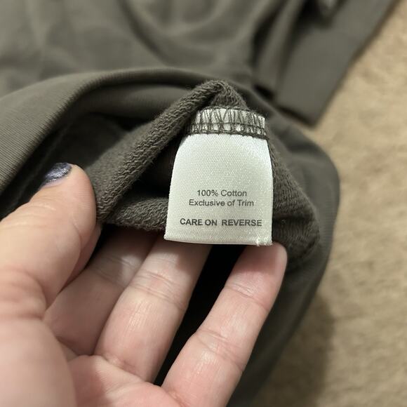 BILLY REID Zip Front Track Jacket Taupe W Brown Suede Collar And Trim Sz L - Picture 5 of 8